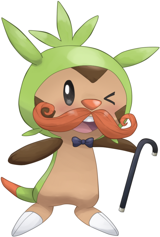 Sir Vi By Kyokochibi - Chespin With A Mustache (740x1066), Png Download