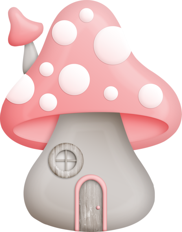 Mushroom House Mushroom Clipart, House Clipart, Fairy - Dibujos De Hongos Infantiles (629x800), Png Download