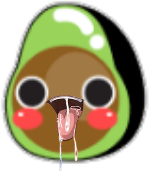 Post - Winking Avocado Emoji Kik (595x676), Png Download