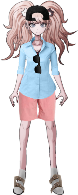Zetsubro - Fd4105 Dangan-ronpa Junko Enoshima Cosplay Black White (302x750), Png Download