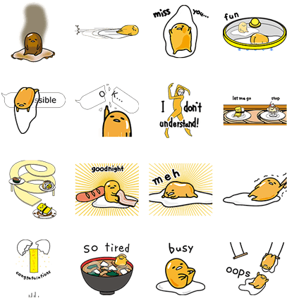 Gudetama Reluctantly Fills Your Screen In A Pop Up - Gudetama (420x448), Png Download