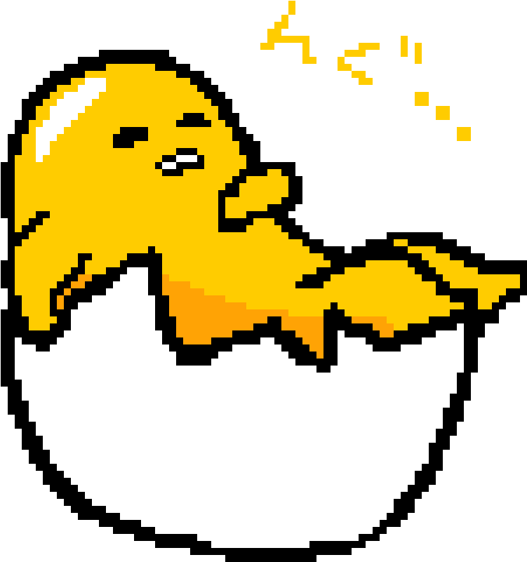 Gudetama - Gudetama Pixel Art (1060x860), Png Download