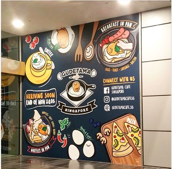 Gudetama Cafe Singapore (991x557), Png Download