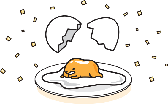 구데타마 - Gudetama Transparent (566x352), Png Download