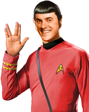Something Was Off About The Original - Star Trek Spock And Kirk (500x579), Png Download