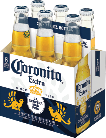 Corona Beer Png - Corona Extra Beer - 6 Pack, 12 Fl Oz Bottles (369x480), Png Download