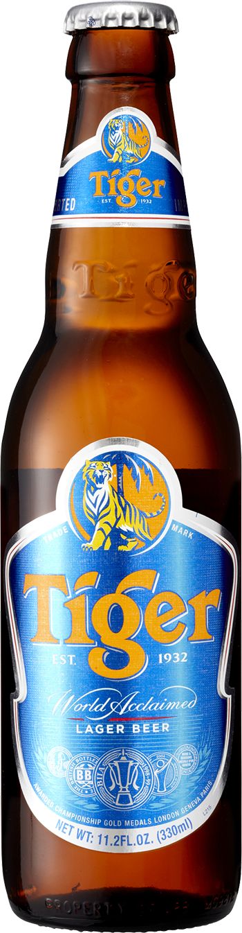 Tiger Beer - Tiger Beer Bottle Png (350x1346), Png Download