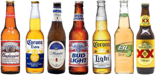Camping Domestic Beer - Beer In Bottles (558x283), Png Download