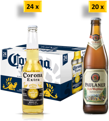 Germany Vs Mexico - Corona Extra Beer - 24 Pack, 12 Fl Oz Bottles (400x414), Png Download