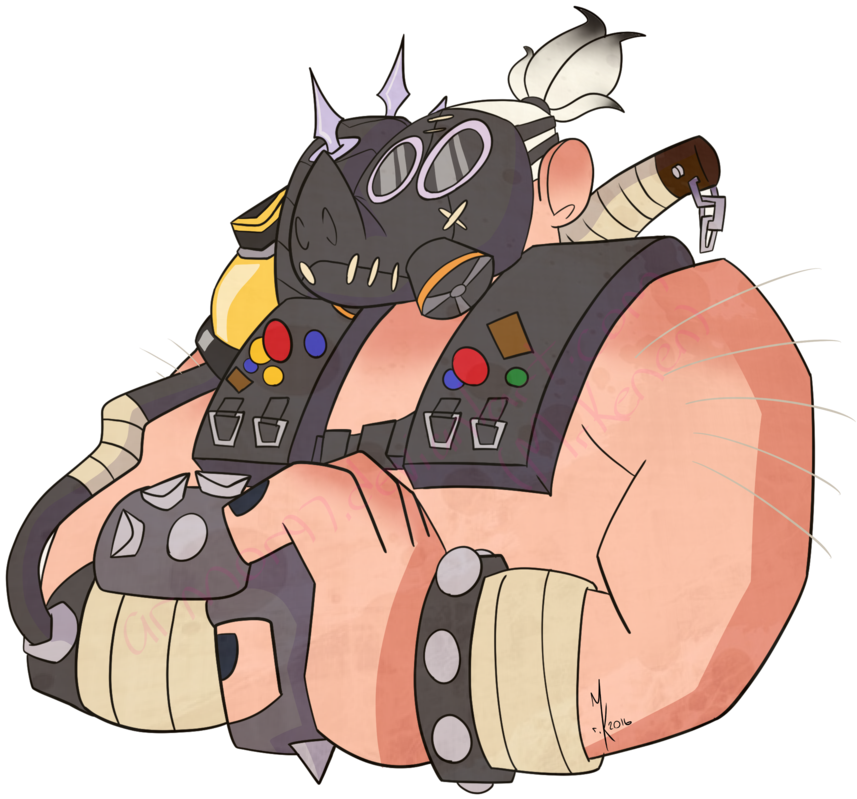 Banner Royalty Free Library By Mrkenen On Deviantart - Roadhog Is Adorable (900x855), Png Download