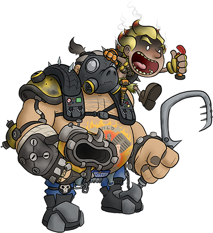 "roadhog & Junkrat" - Overwatch (457x500), Png Download