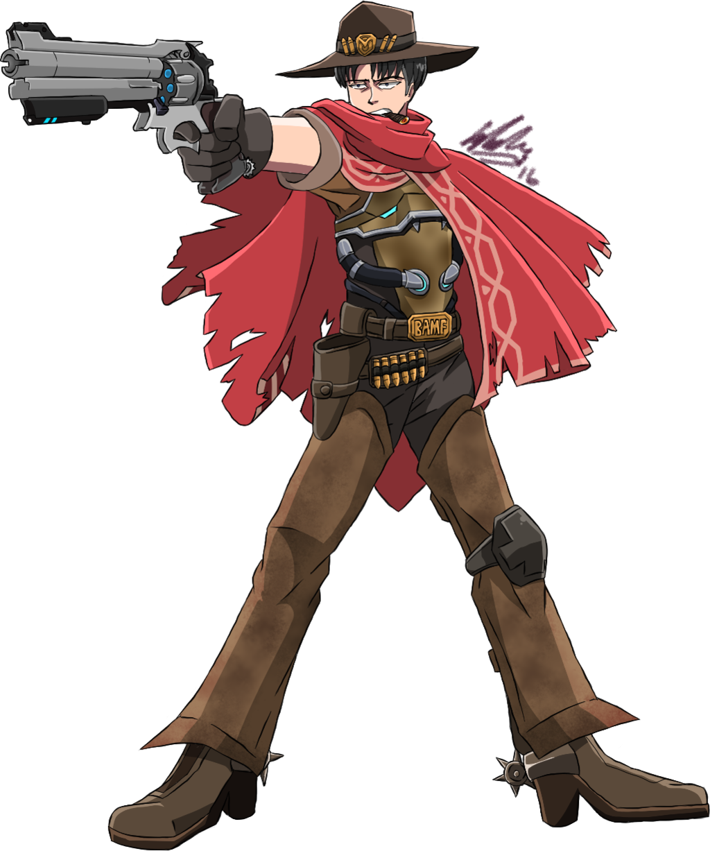 Mccree Png Ahegao - Attack On Titan Overwatch (1024x1227), Png Download