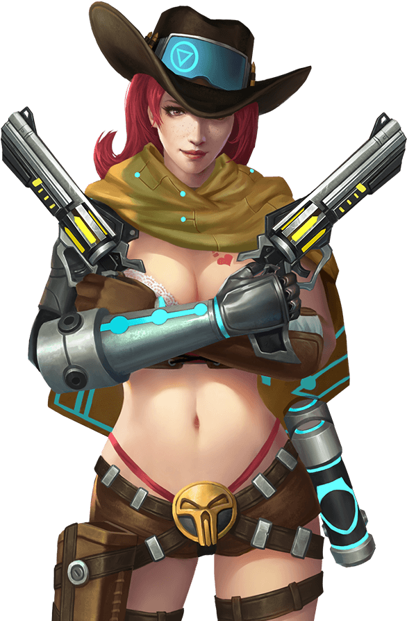 And Finally, Half-naked Mccree - Hero Mission Female Mccree (1920x915), Png Download
