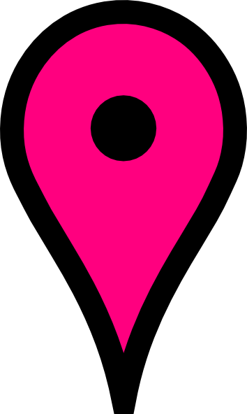 Pink Dot Png - Pink Google Pin (354x592), Png Download