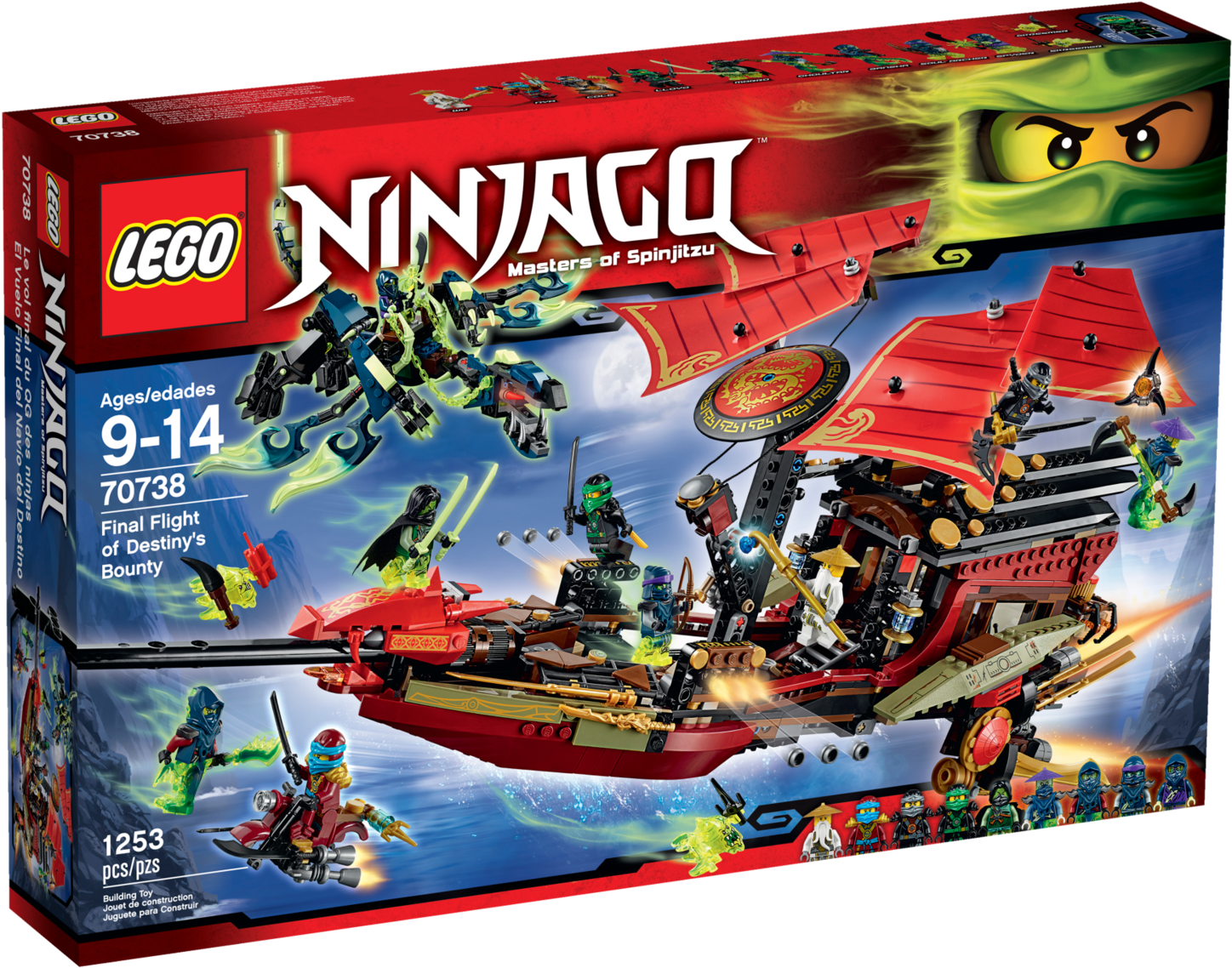 70738 Final Flight Of Destiny's Bounty - Lego Ninjago Final Flight Of Destiny's Bounty (2000x1500), Png Download