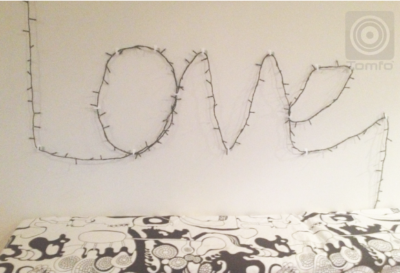 Tomfo Wriye It In Lights - Christmas Lights Spell Words (581x397), Png Download