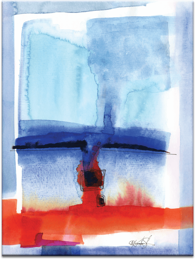 Watercolor Abstraction - Artist Lane Watercolor Abstraction 126 By Kathy Morton (900x900), Png Download