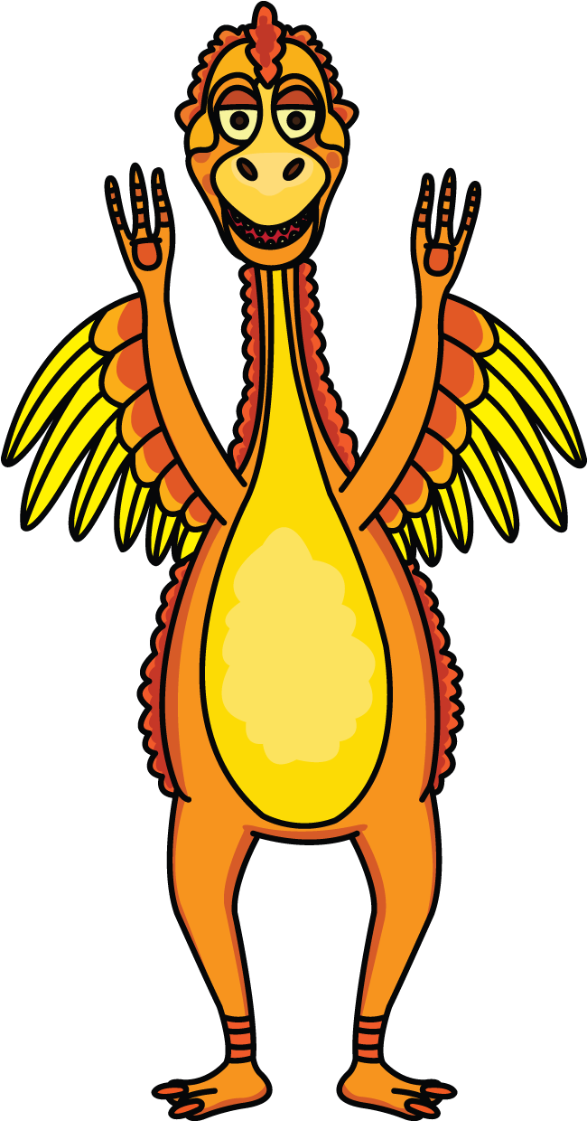 Cute Yellow Dinosaur With Wings Drawing Tutorial Http - Cartoon Ornithomimids (720x1280), Png Download