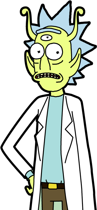 Alien Rick Sprite - Bowl Cut Rick (337x726), Png Download