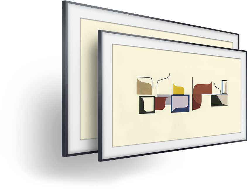 The Frame In Basic Gray Metal Bezels - Samsung The Frame Tv 65" Uhd 4k Ue65ls003 (1200x743), Png Download