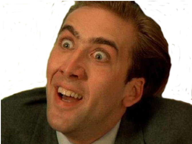 Nicholas Cage Face Png Picture Library Download - Memes Faces In Real Life (670x502), Png Download