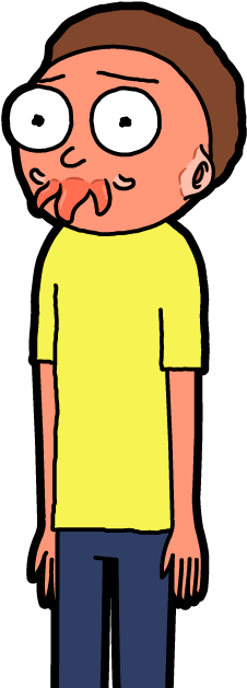 Squid Face Morty - Rick And Morty Hawaii (300x650), Png Download