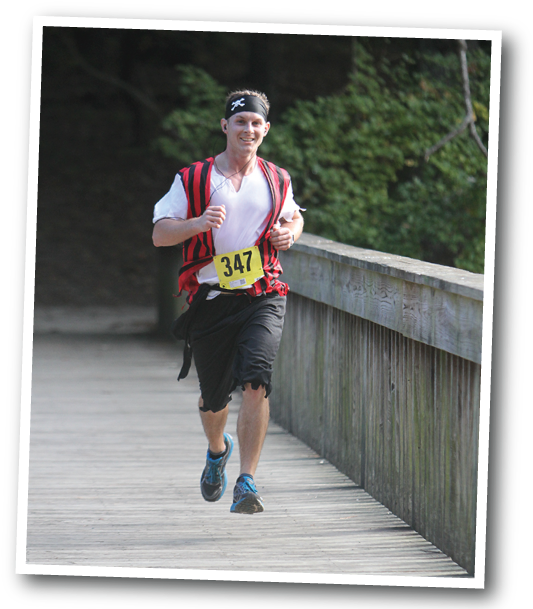 10k Runner On The Noland Trail - Festival (543x615), Png Download