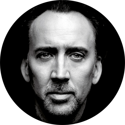 Brought To You By Nic Cage Film Festival Powered By - Nicolas Cage Spider Man Noir (418x418), Png Download