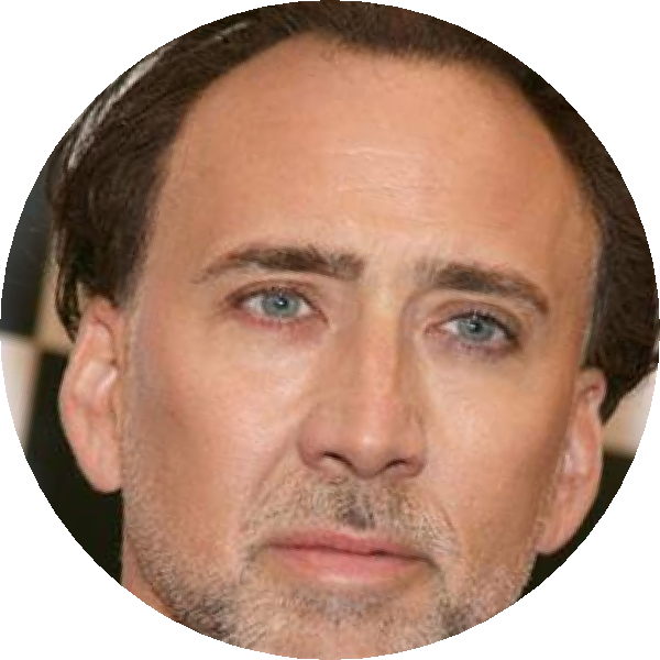 Nicolascage - Nicolas Cage (600x600), Png Download