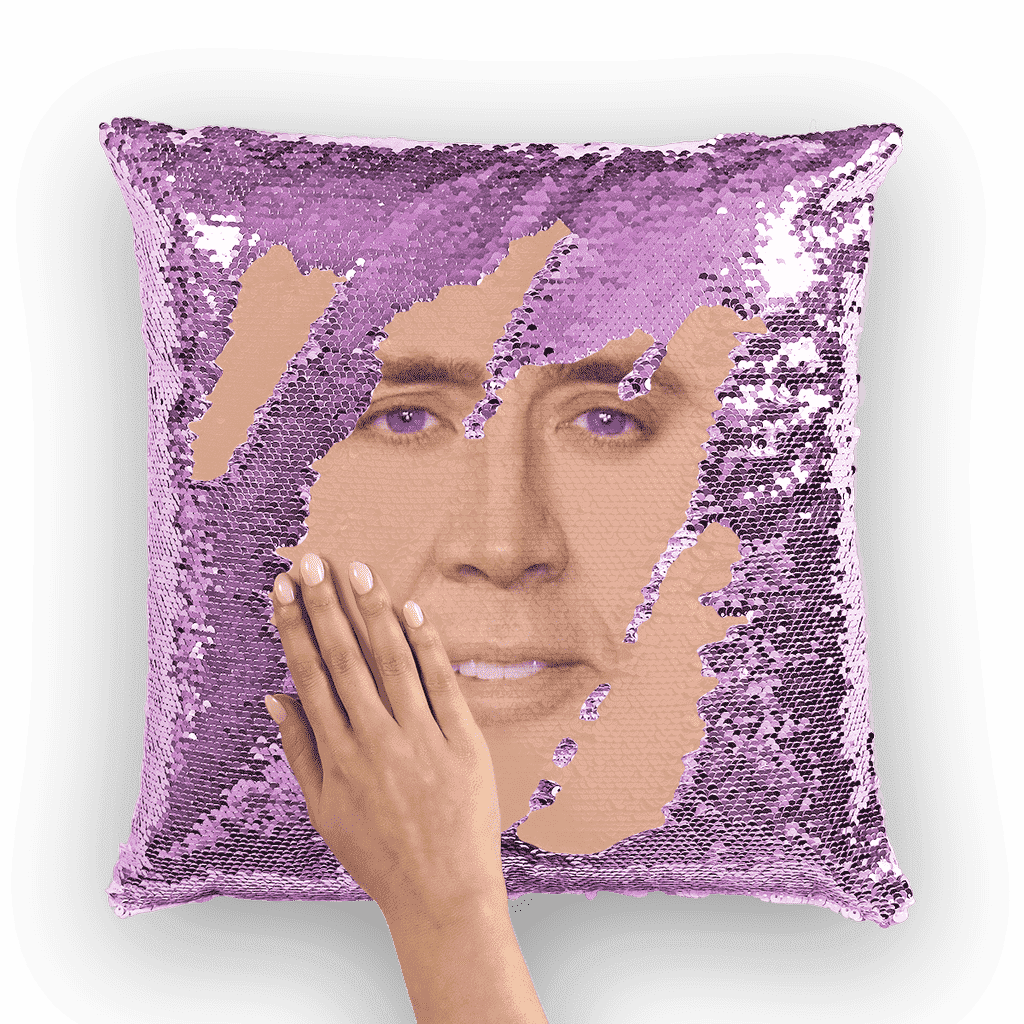 "cage Face ﻿sequin Cushion Cover\ - Cushion (1024x1024), Png Download