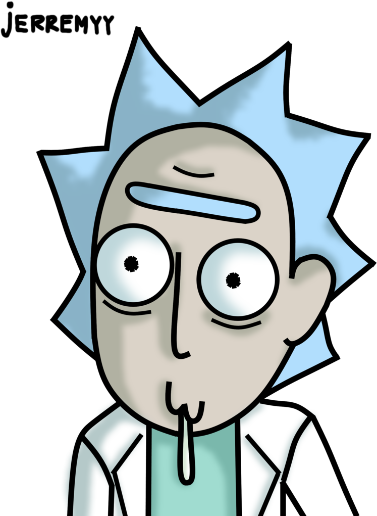 Rick's Drool By Jerremyy - Rick And Morty Drool Face (774x1032), Png Download