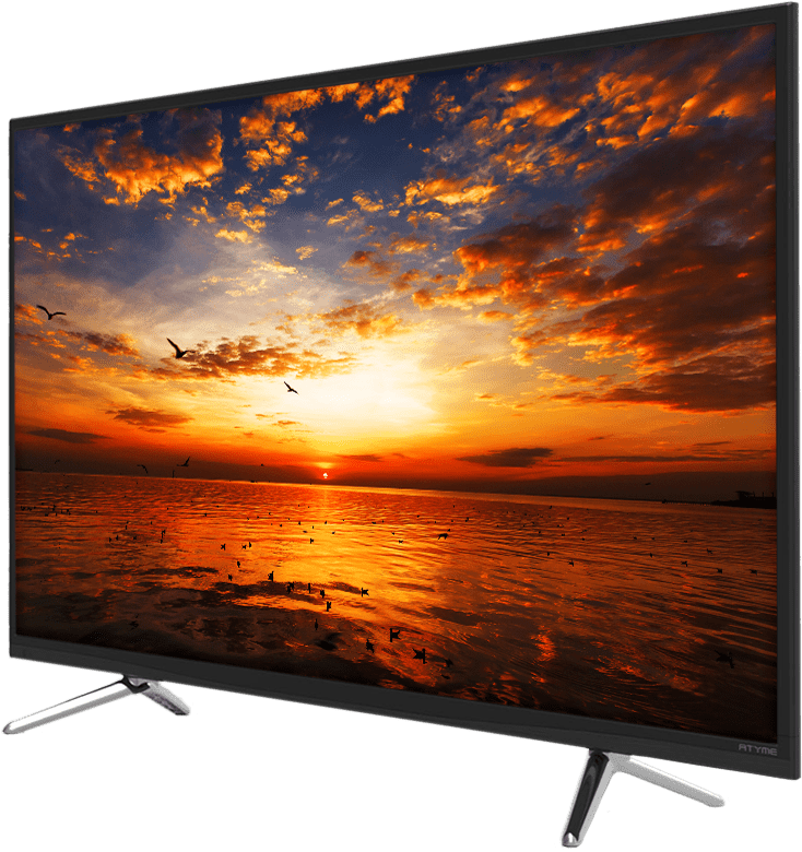 A Slim Outer Frame Delivers A More Immersive Picture - Stock Photo Sunset (734x780), Png Download