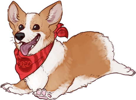 The Red Team's Mascot - Pembroke Welsh Corgi (500x386), Png Download