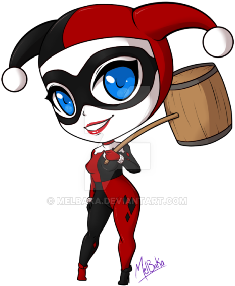 Harley Quinn Clipart Batman Symbol - Old Harley Quinn Cartoon (500x633), Png Download