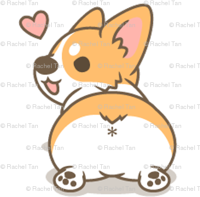 Designs By Boxiez - Corgi Butt Cute (400x400), Png Download