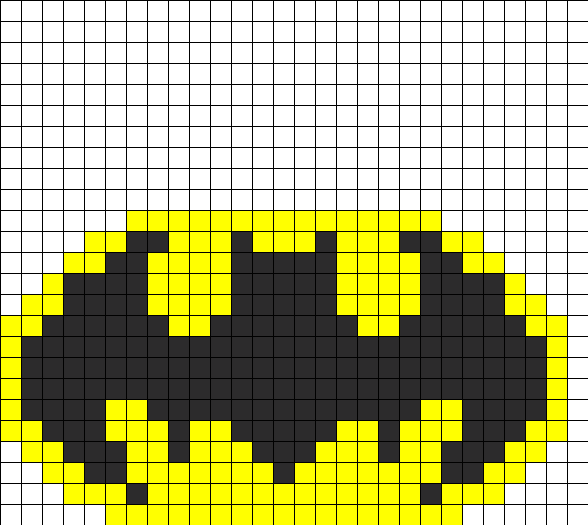Batman Symbol Perler/hama Beads Pattern Http - Batman Logo Hama Beads (588x525), Png Download