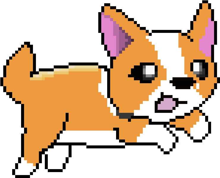 Corgi - Corgi Transparent Png Pixel Art (820x680), Png Download