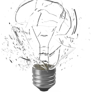 There's Power In The Word 'no' And We're Messing It - Broken Lamp Png (610x300), Png Download