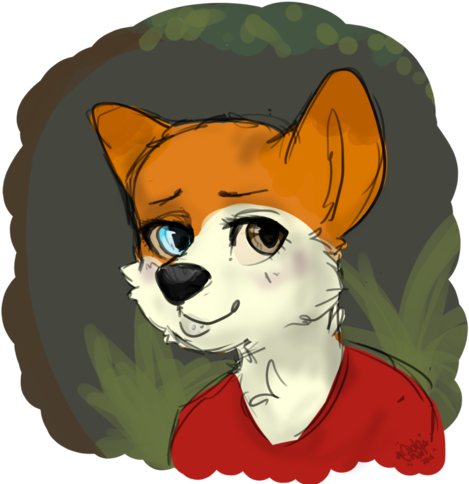 Head Clipart Corgi - Cartoon (516x496), Png Download