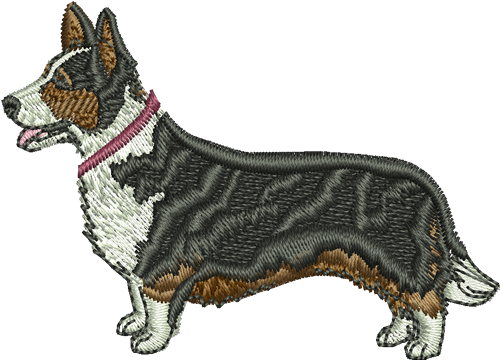 Welsh Corgi Cardigan Black And Tan Embrodiered Baseball - Pembroke Welsh Corgi (500x500), Png Download