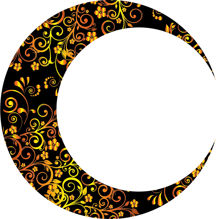 Medium Image - Gold Crescent Moon Png (756x768), Png Download
