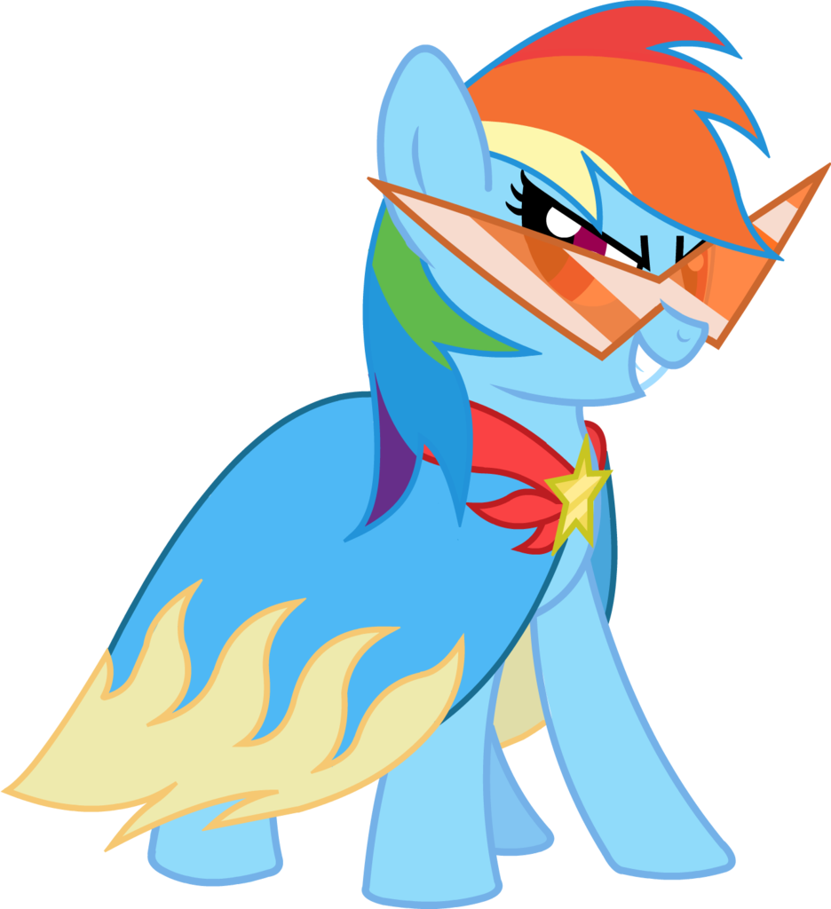 Twitchy-tremor, Cape, Clothes, Kamina, Kamina Glasses, - Rainbow Dash (936x1024), Png Download