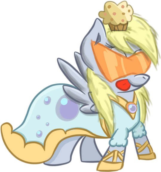 Matttf2, Clothes, Derpy Hooves, Dress, Female, Kamina - Illustration (900x900), Png Download