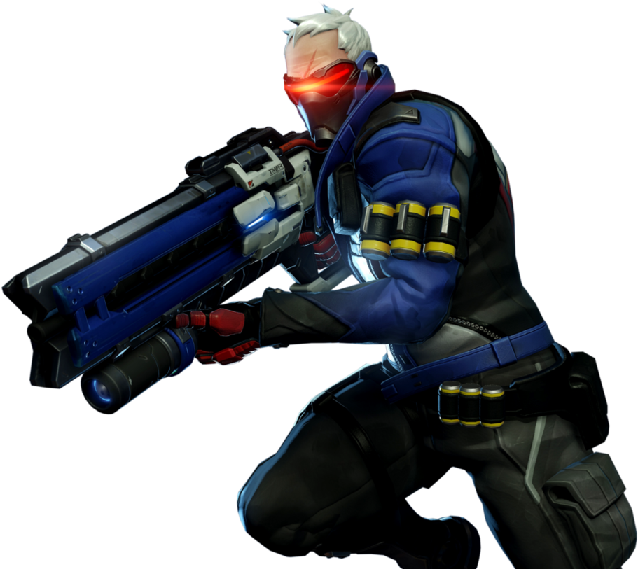 Overwatch Soldier 76 Png Vector Black And White - Overwatch Characters Soldier 76 (954x837), Png Download