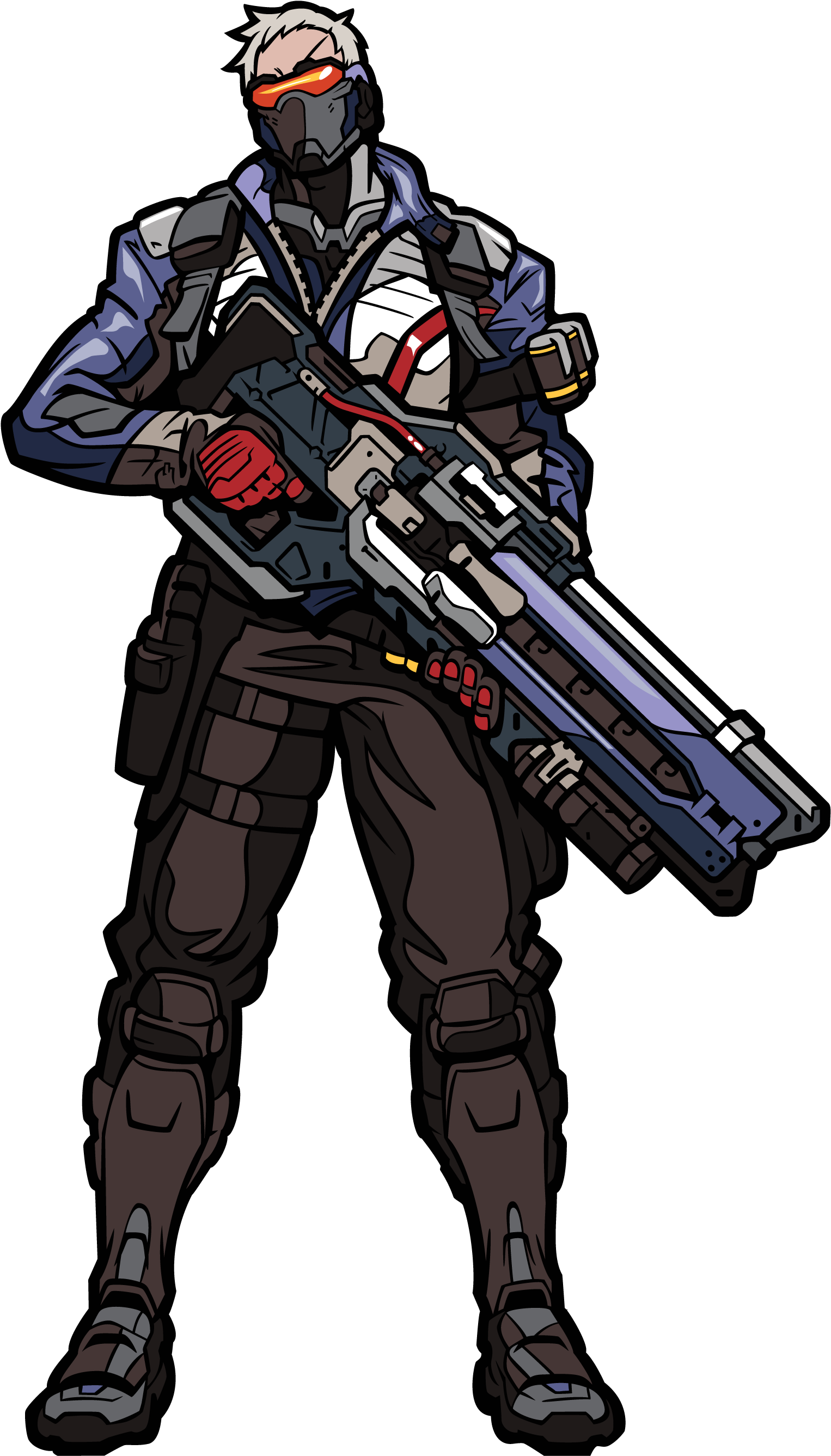 76 - Soldier 76 (2000x3500), Png Download