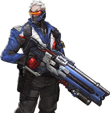 Overwatch Boost With Solider - Soldier 76 Gun Cosplay (500x387), Png Download