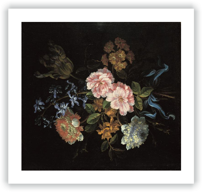 Ramo Compuesto Por Anémonas-coronarias, Rosas De York - Giclee Painting: Monnoyer's Bouquet Of Poppy Anemones, (800x758), Png Download