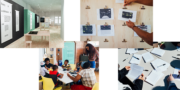 Traveling Stanzas Exhibit And Workshop Photos - Classroom (700x350), Png Download
