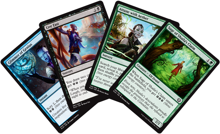 Glimmer Of Genius/live Fast/attune With Aether/sage - Sage Of Shaila's Claim - Kaladesh - Magic The Gathering (850x451), Png Download