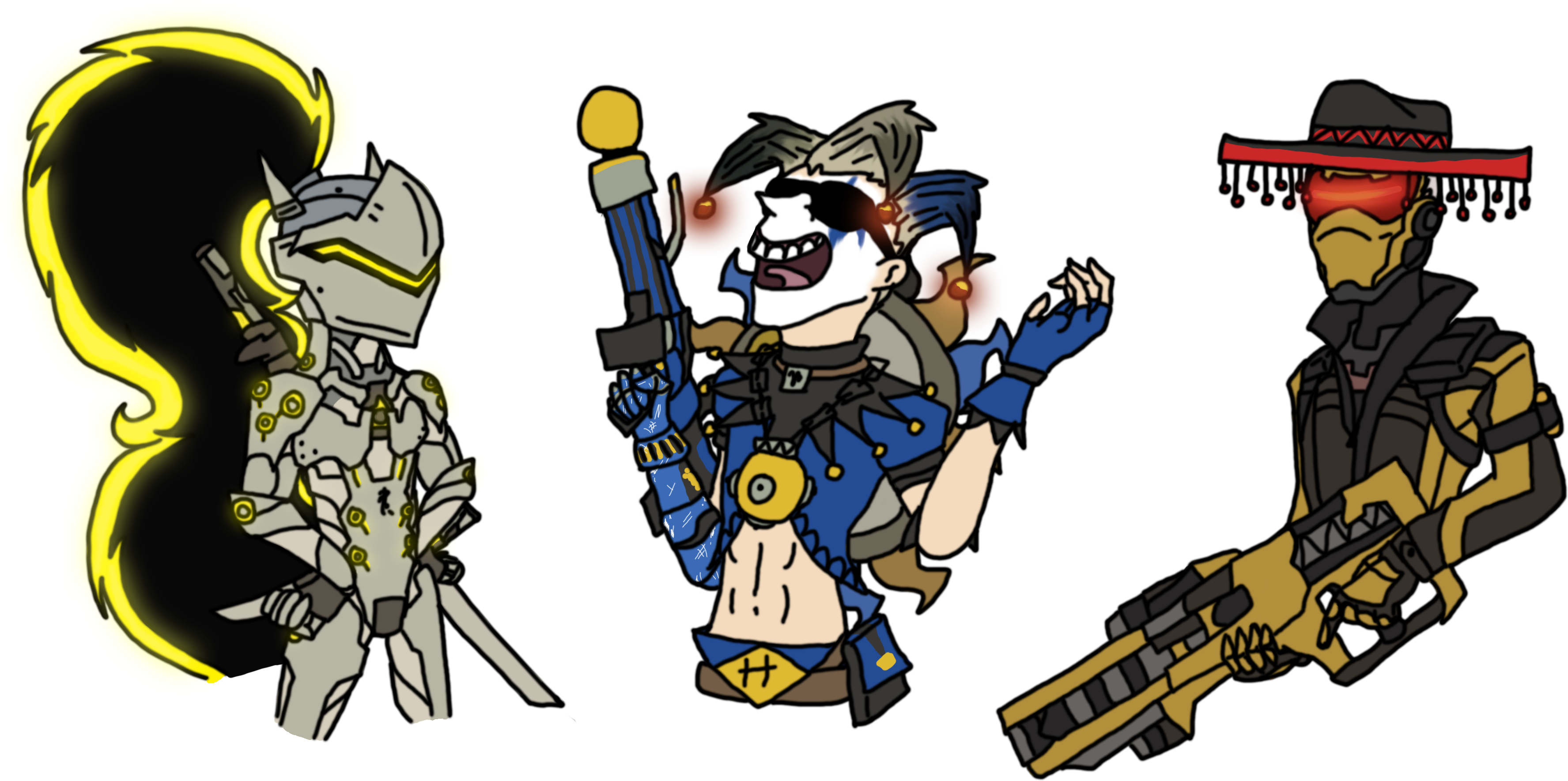 Hotdoghunter043 As Junkrat In The Fool Skin Ans Silverpyro - Cartoon (3914x2039), Png Download